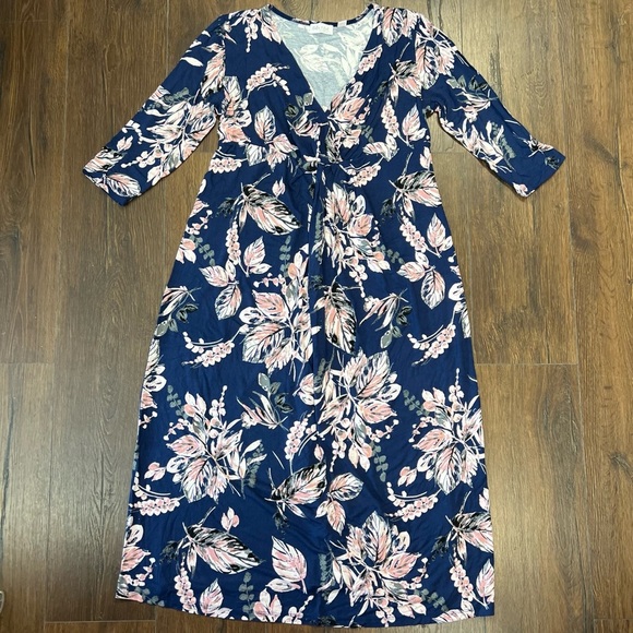 Flutter&Kick maternity maxi dress SZ LG - Picture 3 of 6